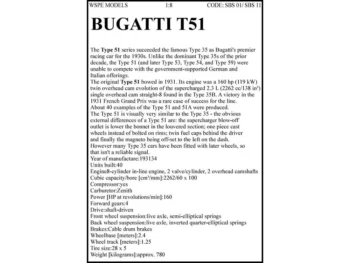 1: 8 Bugatti T51 Roadster Model Kit Gallery