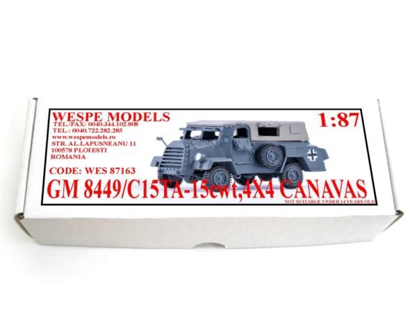 GM 8449/C15TA-15cwt,4X4 CANAVAS